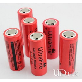 3.7v 5000mAh T6 flashlight battery 26650 battery crop  Rechargeable Lithium battery UD09109